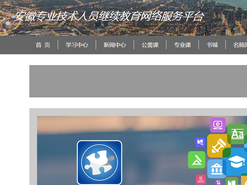 安徽专业技术人员继续教育网络服务平台